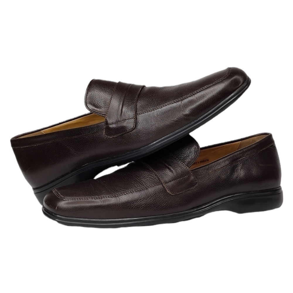 Cole Haan Nike Air Men's Brown Leather Office Penny Slip On Loafers Size 11.5
